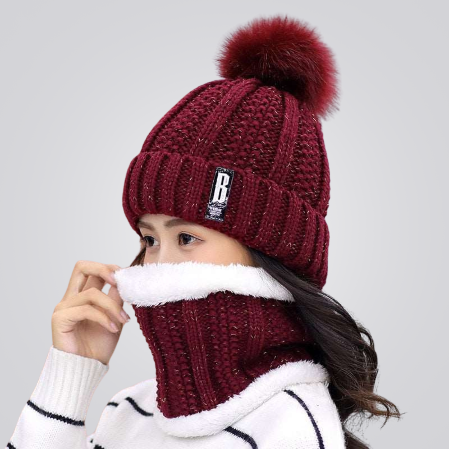 Gorro e Protetor de Pescoço Feminino Confort