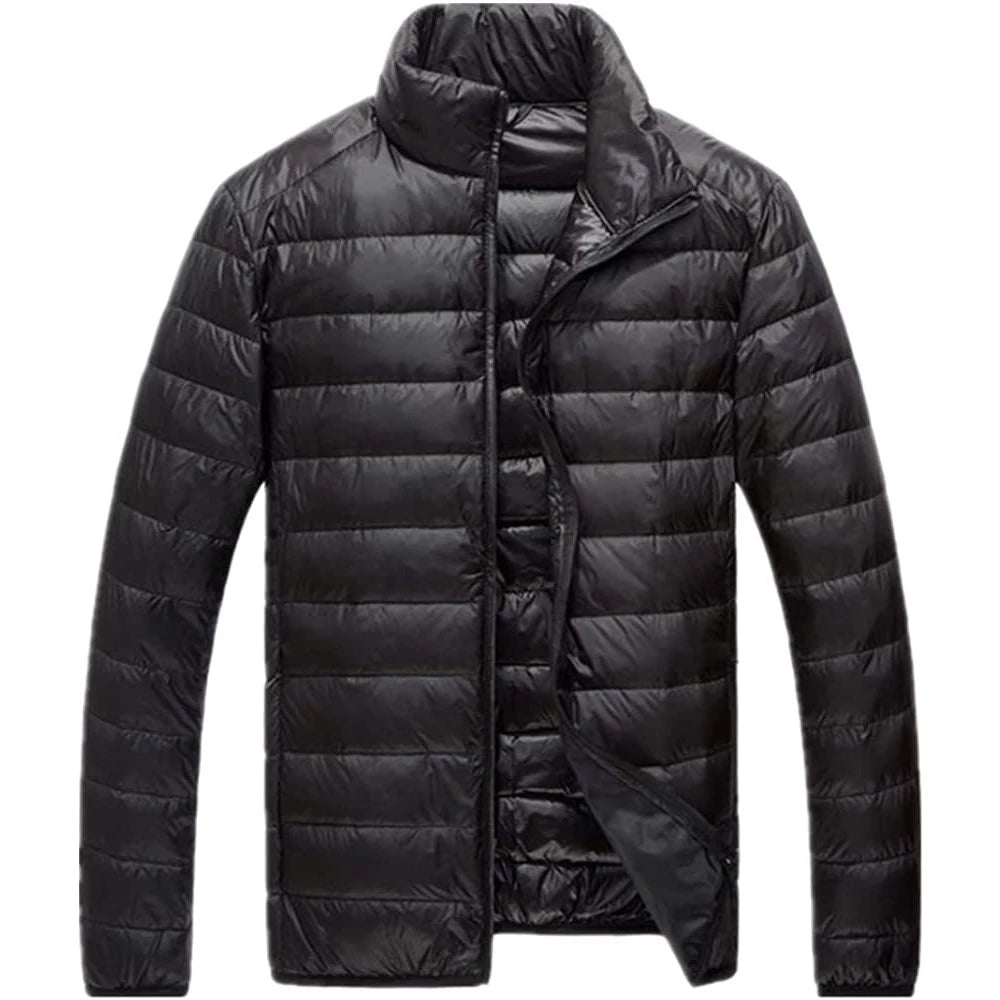 Jaqueta Feminina Puffer Impermeável com Capuz Removível