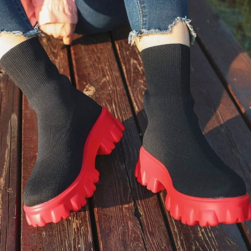 Bota Feminina Coturno FEMININO - CALÇADOS - BOTA COTURNO Dashui