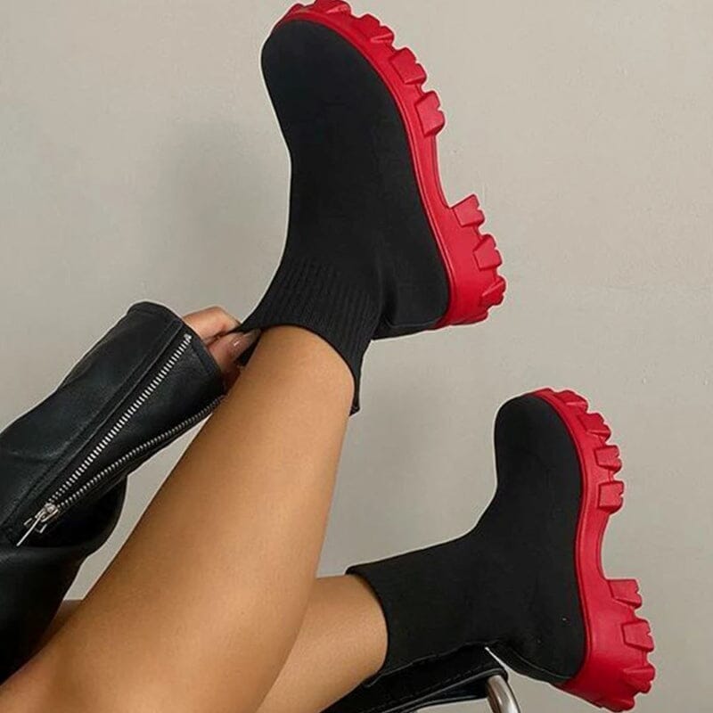 Bota Feminina Coturno FEMININO - CALÇADOS - BOTA COTURNO Dashui