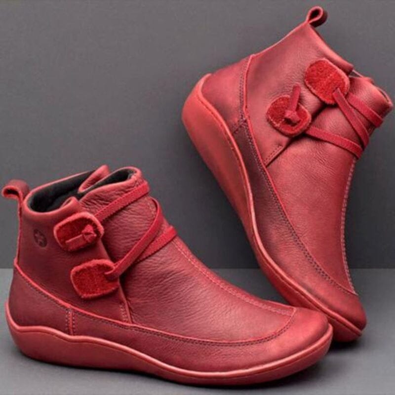 Bota Feminina de Couro FEMININO - CALÇADOS - BOTA 1 Dashui Vermelho 35