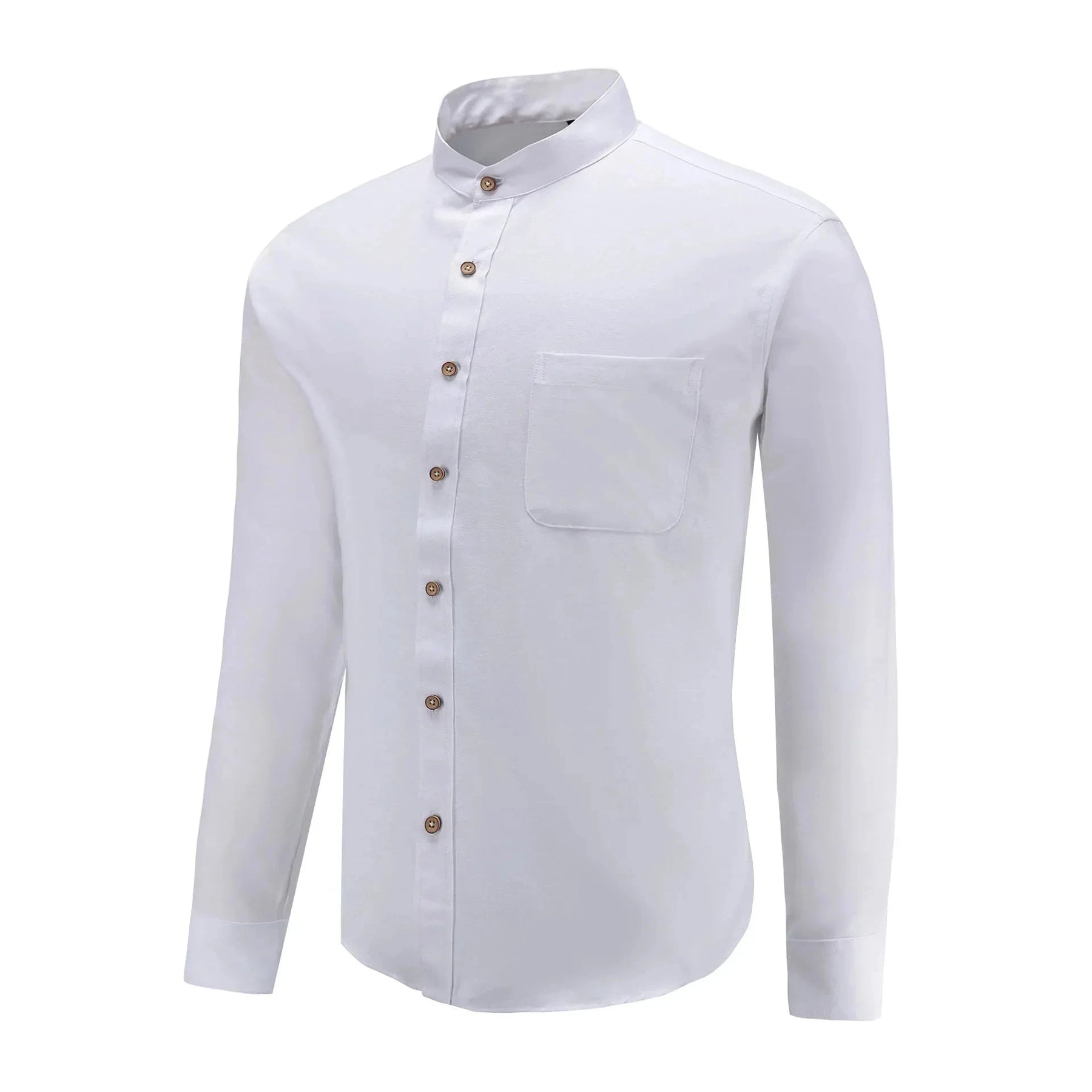 Camisa Social Masculina Gola Padre CAMISASOCICAL 001 Sr Alpha Branco P