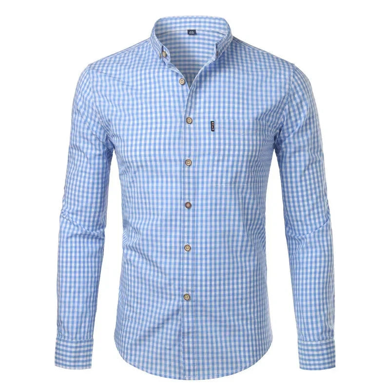 Camisa Social Masculina Manga Longa CAMISA002 G2 Sr Alpha Azul 38