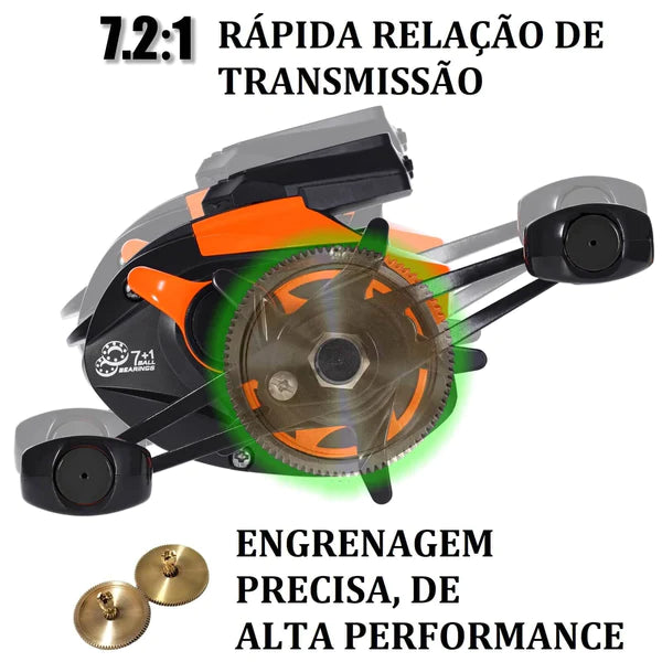 Carretilha De Pesca Com Contador Digital Esportes (Carretilha de Pesca 9) Dm Stores
