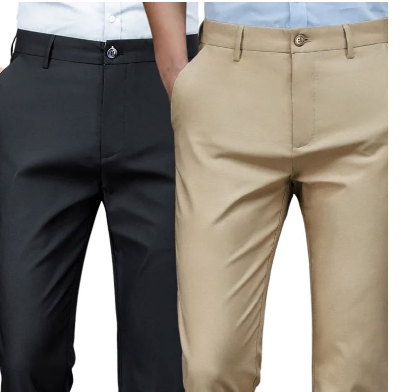 COMPRE 1 E LEVE 2 | Calça Social Clássica Alfaiataria Gentleman 2024 + Brinde Cinto Social Couro MASCULINO - ROUPAS - CALÇA 10 Dm Stores Preto + Marrom P (38)