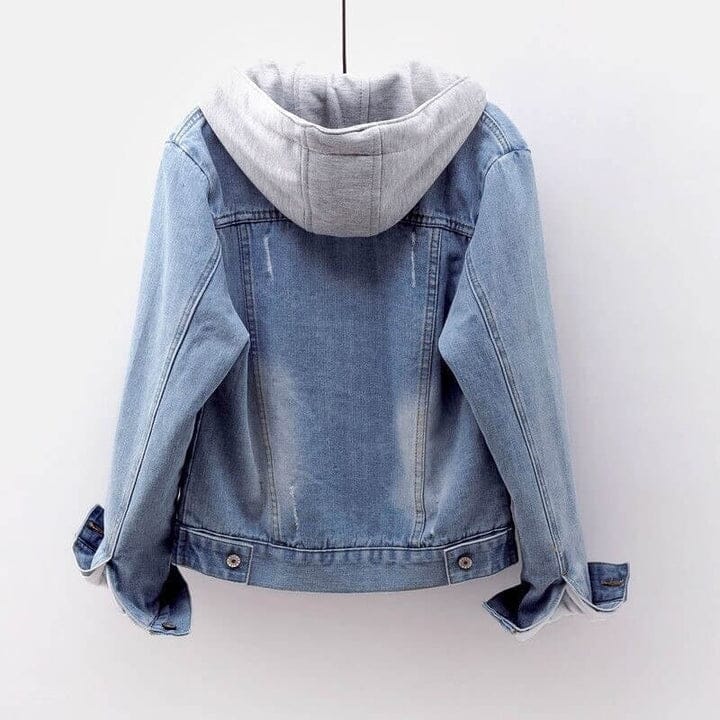 Jaqueta Jeans Feminina Com Capuz FEMININO - VESTUÁRIO - JAQUETA JEANS 2 Dm Stores