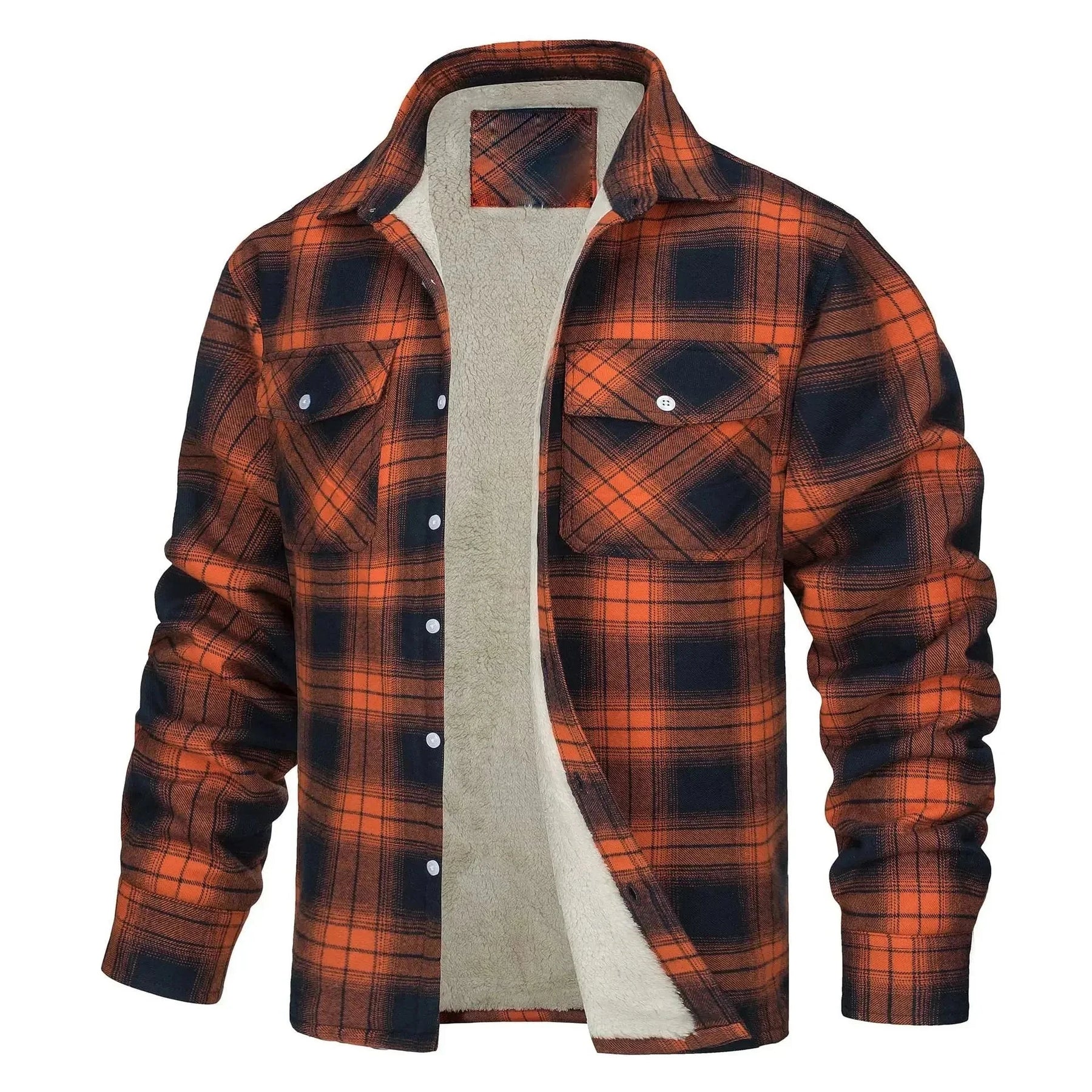 Jaqueta Masculina Xadrez G10 JaquetaXadrez01 Sr Aflha Laranja PP 50-56kg