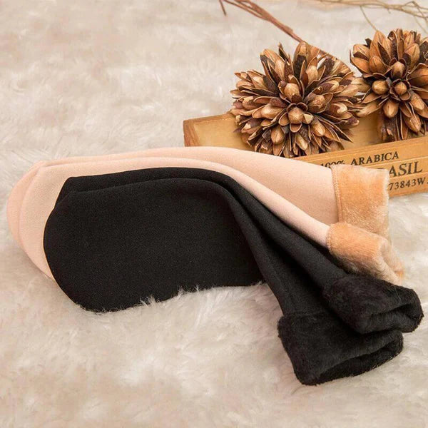 Kit 3 Meias Térmica de Inverno Roupas (Meias 6) Dm Stores 2 Pares Bege e 1 Par Preto