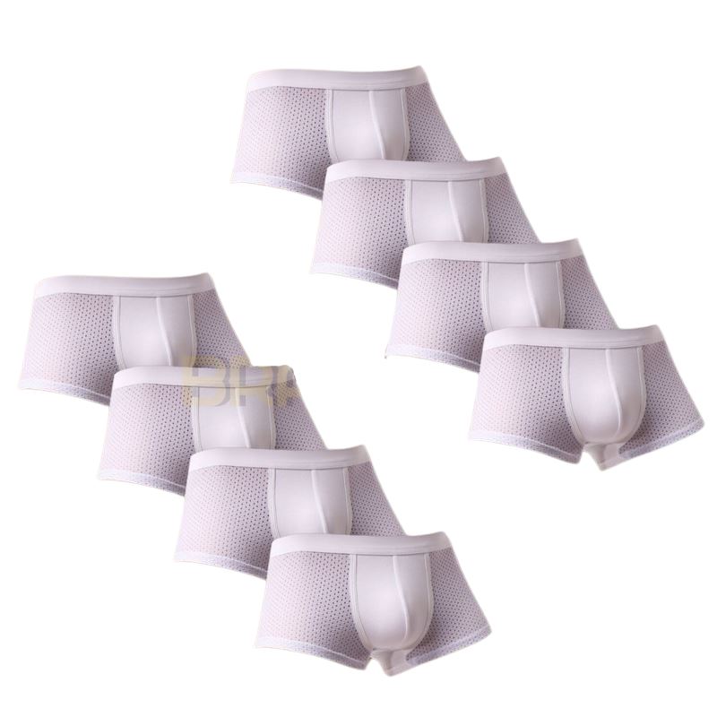 Kit Cuecas Premium Respiráveis - Pague 4, Leve 8 Roupas (Cueca 2) Dm Stores Brancas P