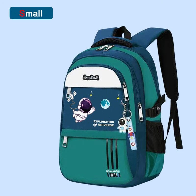 Kit Mochila Escolar Astronauta Ortopédica com Lancheira e Estojo Infantil (Kit Escolar 3) Dm Stores P Verde