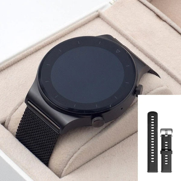 Novo SmartWatch Sports 2024 - A Prova D'agua Eletrônicos (Smartwatches 3) Dm Stores Preto Aço