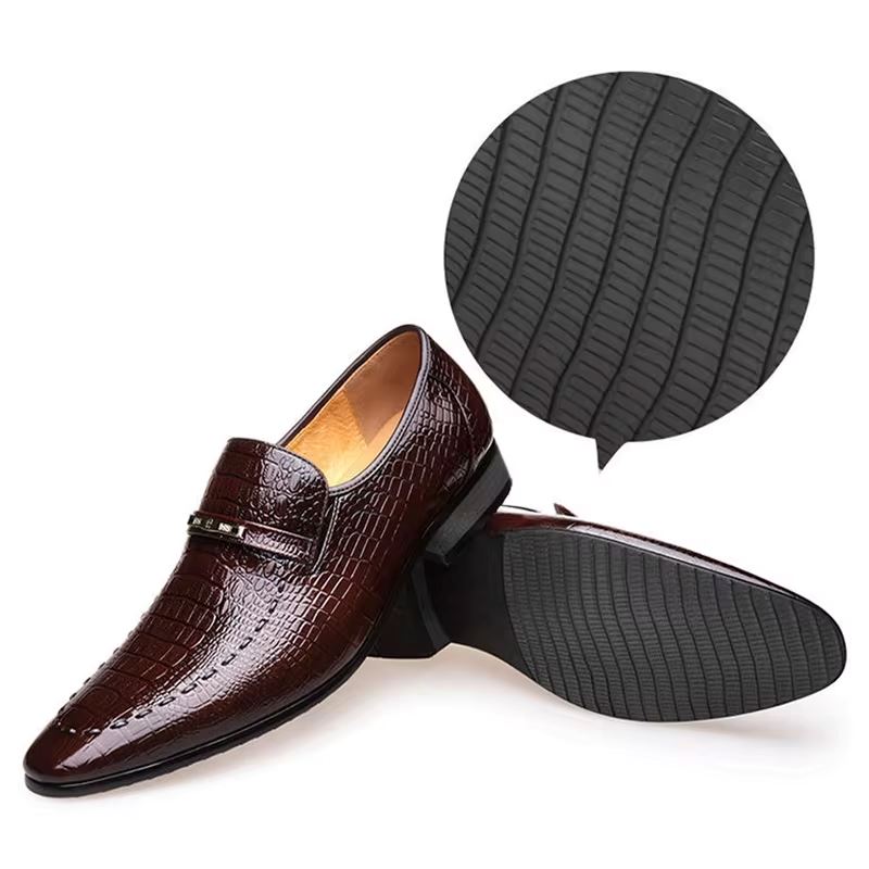 Sapato Social Crocodille - Bico Fino com Couro Texturizado MASCULINO - CALÇADOS - SAPATO 3 Dm Stores