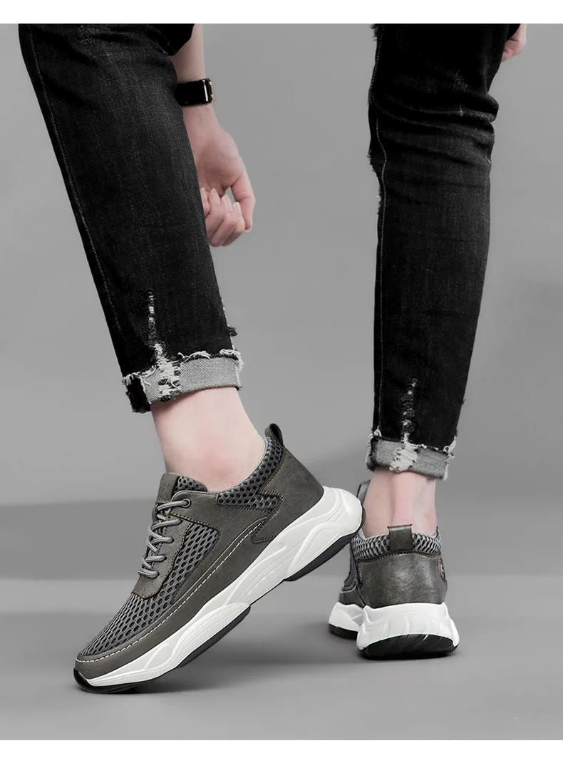 Tênis Respirável Masculino Eleva Altura – Conforto Ortopédico MASCULINO - CALÇADOS - TENIS 11 Dm Stores