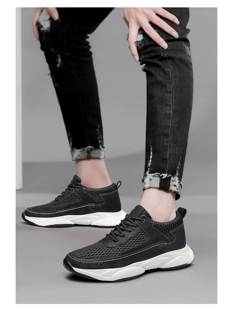 Tênis Respirável Masculino Eleva Altura – Conforto Ortopédico MASCULINO - CALÇADOS - TENIS 11 Dm Stores