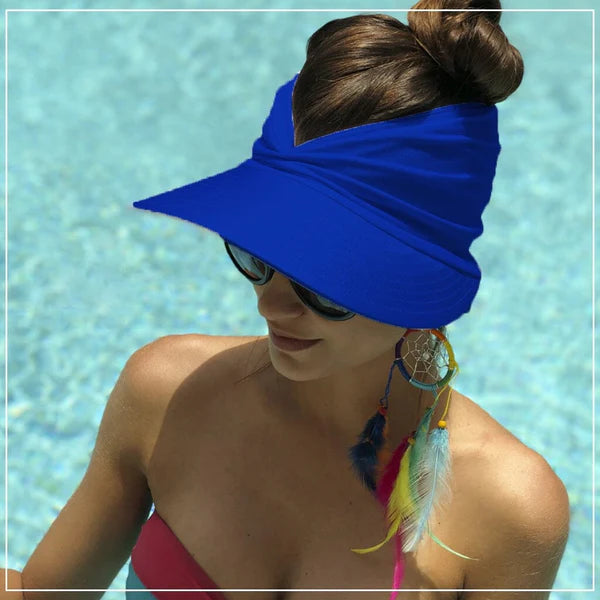 Viseira Feminina para Praia com Proteção UV - Leve 2 Pague 1 Joias & Acessórios (Viseira Feminina 1) Dm Stores Azul