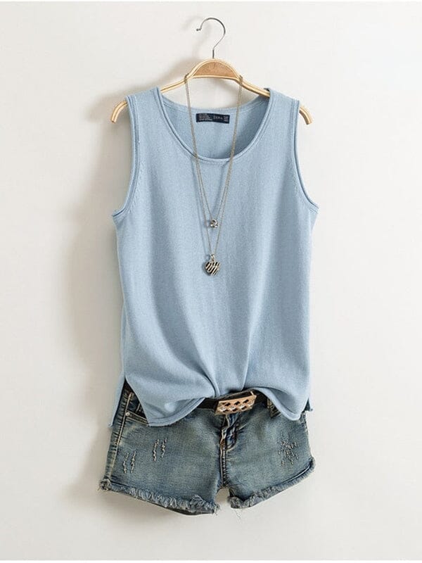 Blusa Regata Alana Dm Stores Azul M