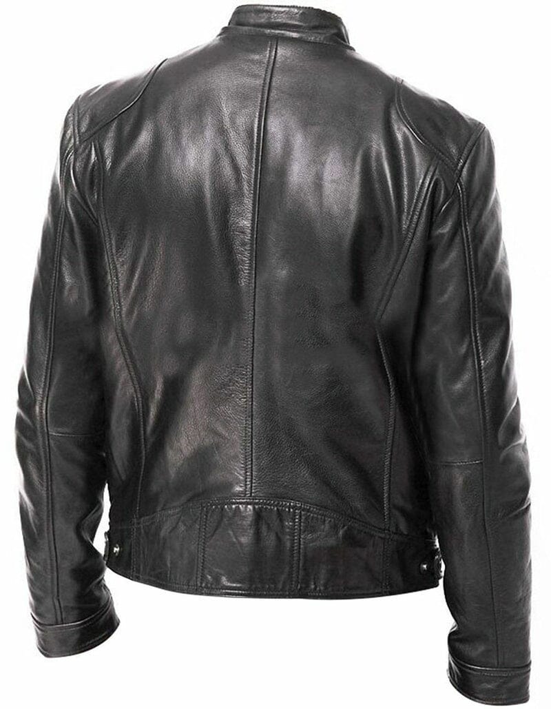 Jaqueta Masculina em Couro PU Estilo Sofisticado e Minimalista Roupas (Jaqueta Masculina 10) Dm Stores