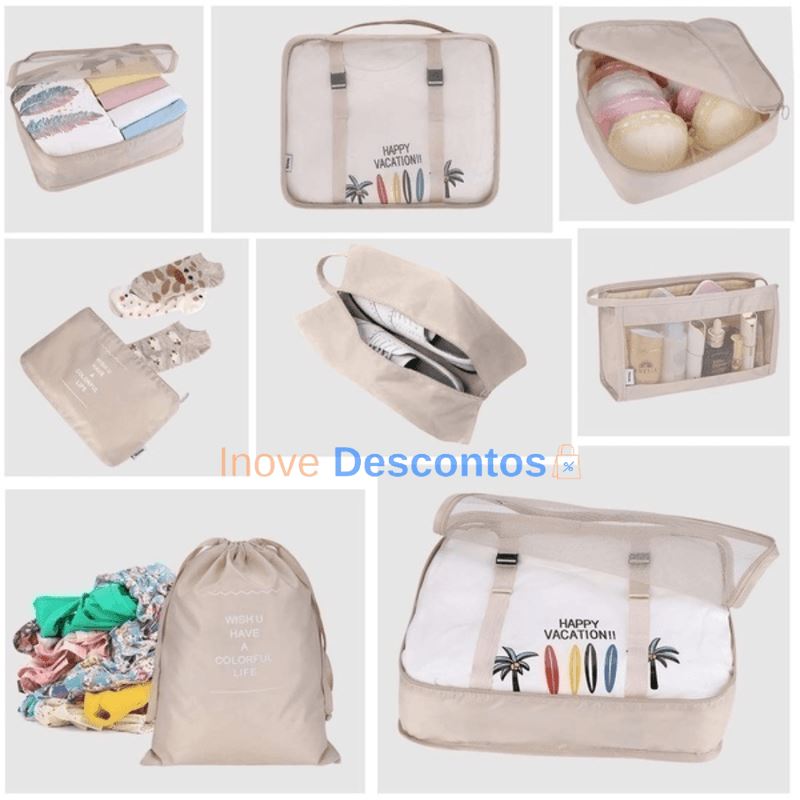 Kit de Bolsas Organizadoras à Prova D'Água - Compre 5 Leve 8 Joias & Acessórios (Bolsa 2) Dm Stores