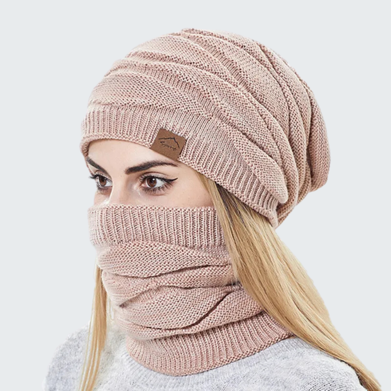 Gorro e Protetor de Pescoço Lã Feminino