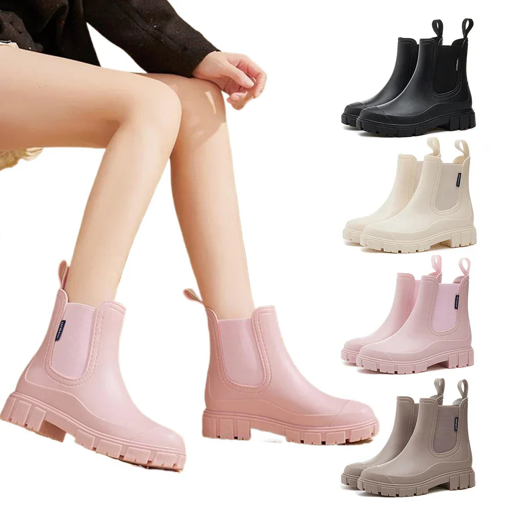 Bota Feminina Impermeável Tendência Design Moderno
