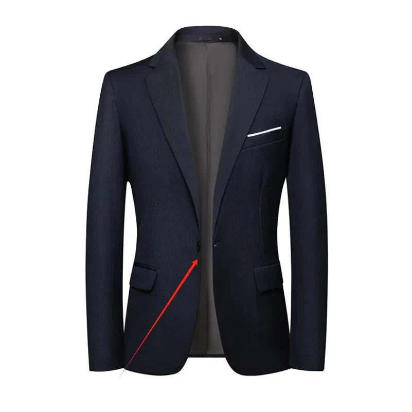 Blazer Masculino London TERNO008 G25 Sr Aflha Azul Marinho 1 Botão P 