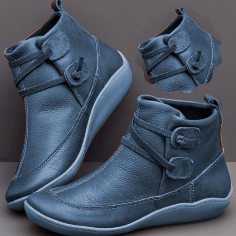 Bota Feminina de Couro FEMININO - CALÇADOS - BOTA 1 Dashui Azul 35 
