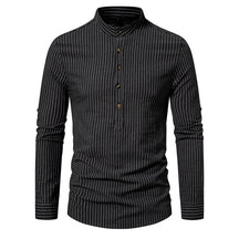 Camisa Masculina Gola Padre 100% Algodão CAMISA06 G2 Sr Alpha Preto P 