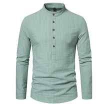 Camisa Masculina Gola Padre 100% Algodão CAMISA06 G2 Sr Alpha Verde P 