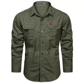Camisa Masculina Manga Longa Militar Camisa Manga Longa Masculina Militar Sr Alpha Verde P 