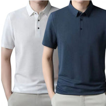 Camisa Polo Brisa Seda Gelo - [Pague 1 Leve 2] MASCULINO - ROUPAS - CAMISA 8 Dm Stores Azul+Branco P 