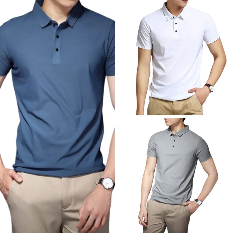 Camiseta Masculina Premium ComfortDry – Anti-Amassado, Anti-Odor e Ultra Confortável MASCULINO - ROUPAS - CAMISA COMFORTDRY Dm Stores 