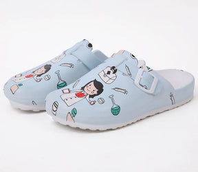 Chinelo Ortopédico Antiderrapante Impermeável | DryComfort Calçados (Chinelo Ortopédico 3) Dm Stores 36 Azul estampa Enfermeira 