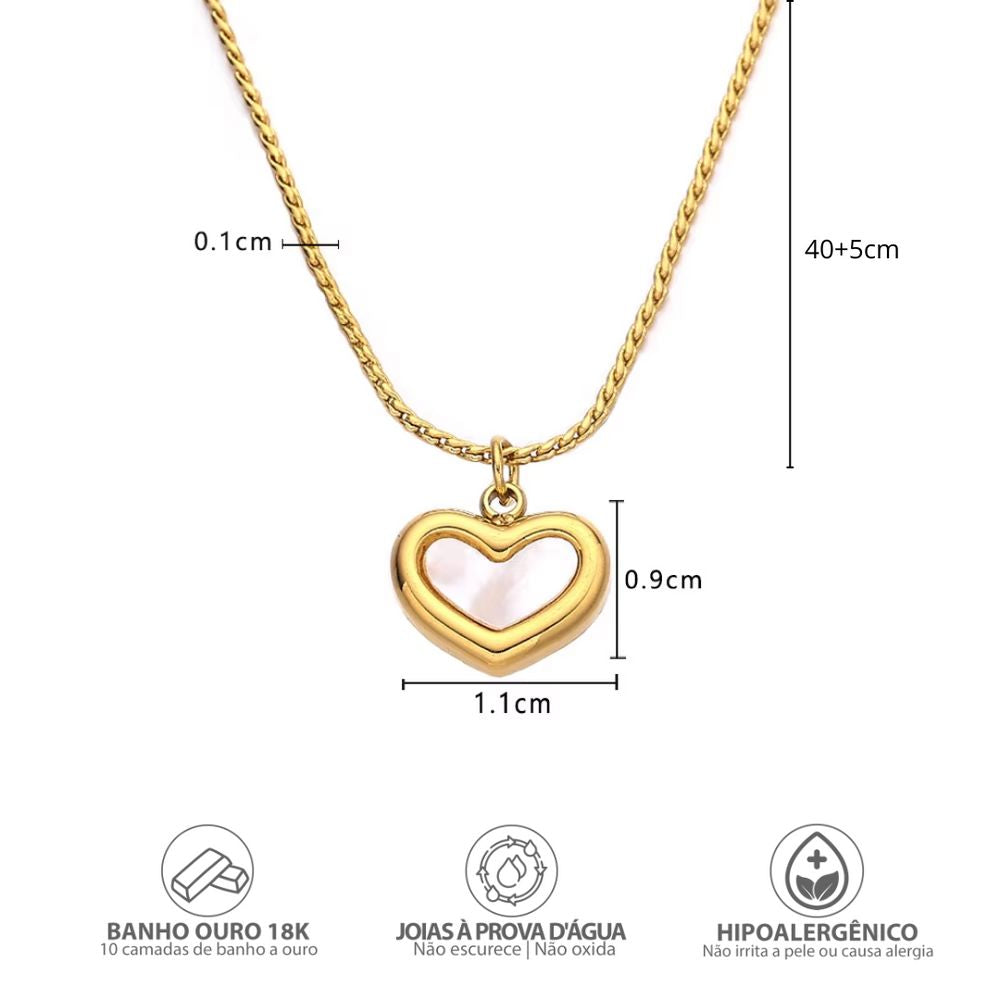 Colar Amor Eterno com Pérola – Presente para Neta FEMININO - ACESSÓRIOS - COLAR 3 NETA Dm Stores 