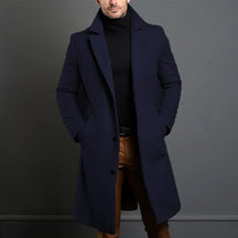 Sobretudo Masculino de Inverno em Mistura de Lã – Estilo Sofisticado