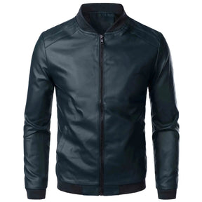 Jaqueta Masculina Couro Básica G1 - JAQUETA02 Sr Alpha Azul PP - 60kg 
