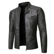 Jaqueta Masculina de Couro Madrid ROUPACOURO001 G2 Sr Alpha Cinza Escuro PP 