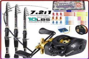 Kit Pesca Premium Completo Pescaria (Kit de Pesca 3) Dm Stores 