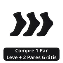 Meia Nuvem- Pés Quentes Térmica (Aveludada) + BRINDE SURPRESA Roupas (Meias 5) Dm Stores 3 unidades (COMPRE 1 LEVE 3) Preto 