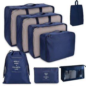 Kit de Bolsas Organizadoras à Prova D'Água - Compre 5 Leve 8 Joias & Acessórios (Bolsa 2) Dm Stores Compre 5 Leve 8 Azul Escuro 