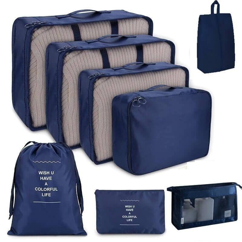 Kit de Bolsas Organizadoras à Prova D'Água - Compre 5 Leve 8 Joias & Acessórios (Bolsa 2) Dm Stores Compre 5 Leve 8 Azul Escuro 