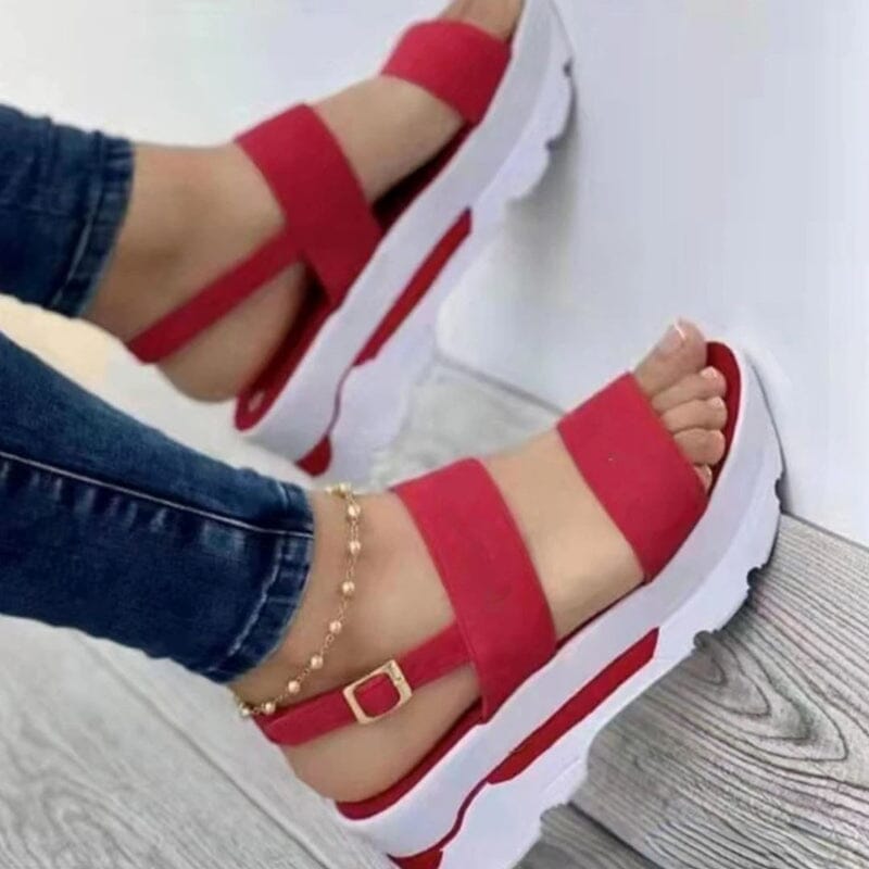 Sandália Feminina Ortopédica Lila Calçados (Sandália Feminina 11) Dm Stores 35 Vermelho 