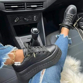 Tênis Plataforma Edge Calçados (Tênis Feminino 6) Dm Stores Preto 